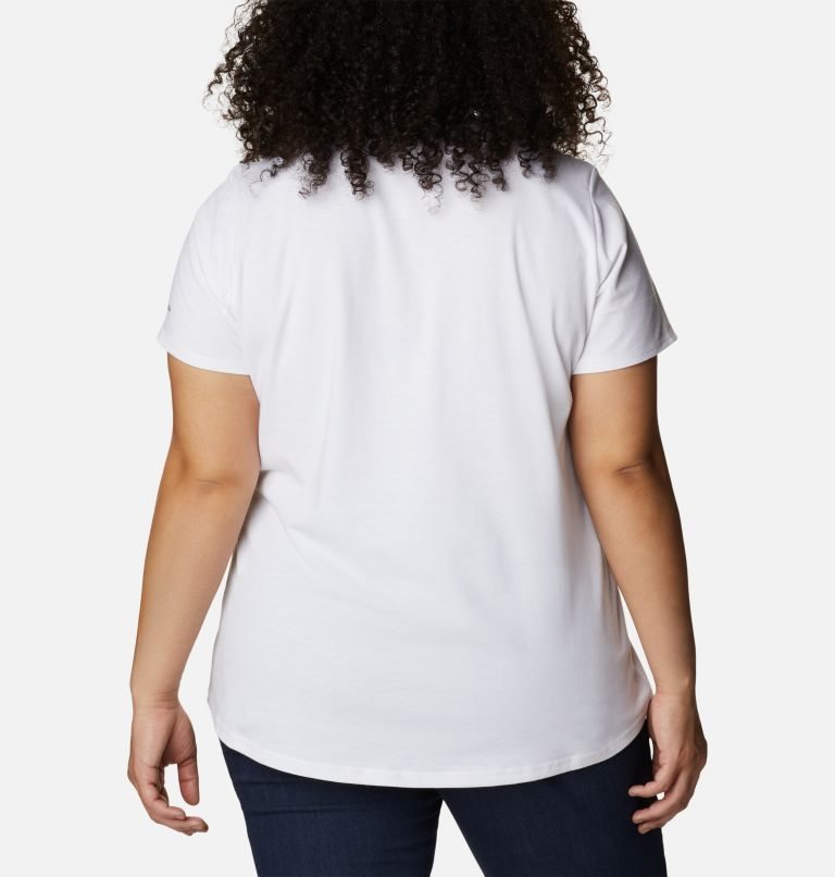 Women's Columbia Sun Trek Graphic T Shirts White | Plus Size CA-O86L5